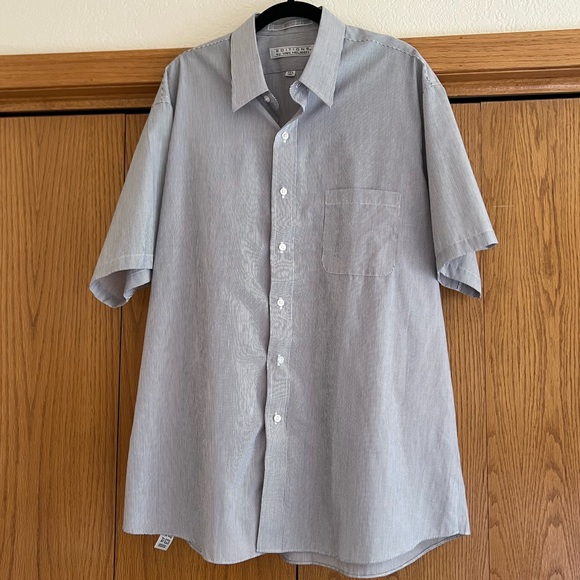 Men’s Striped Short Sleeve Button Down Shirt - Editions by Van Heusen Size 17.5 - Picture 7 of 7